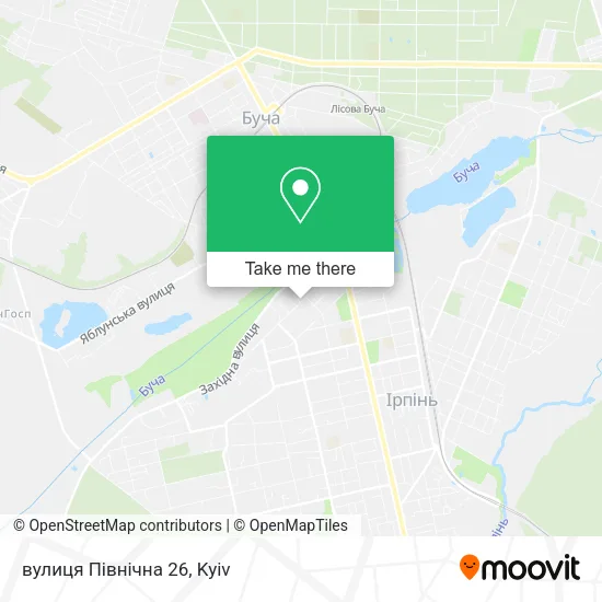 Карта вулиця Північна 26
