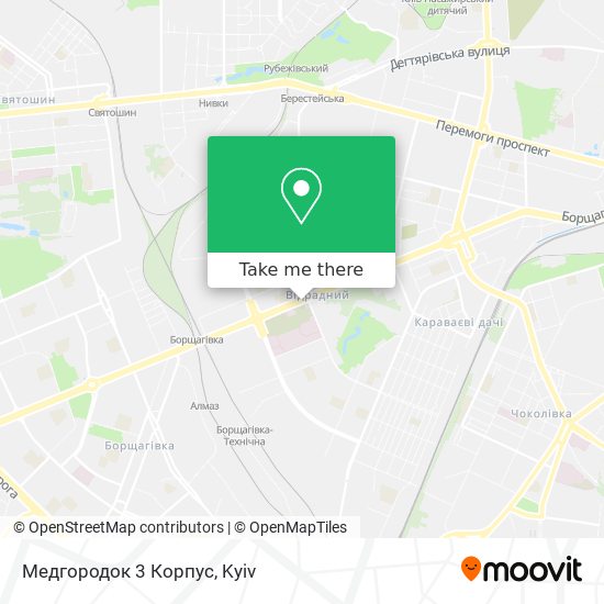 Медгородок 3 Корпус map