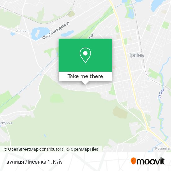 вулиця Лисенка 1 map