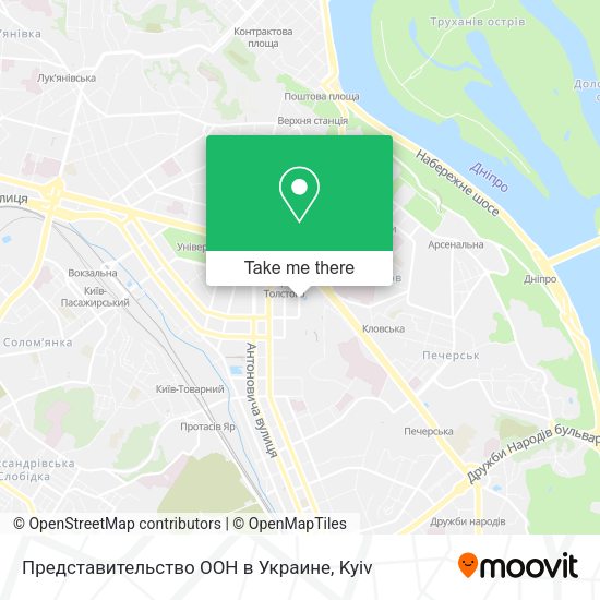 Карта Представительство ООН в Украине