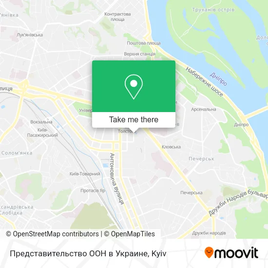 Карта Представительство ООН в Украине