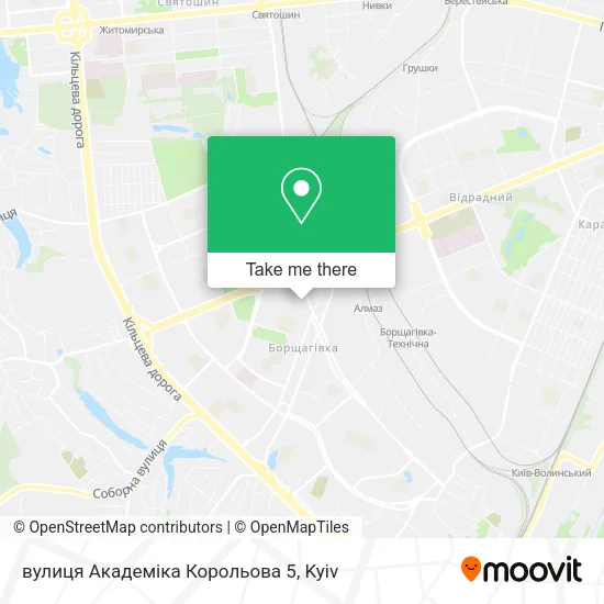 вулиця Академіка Корольова 5 map