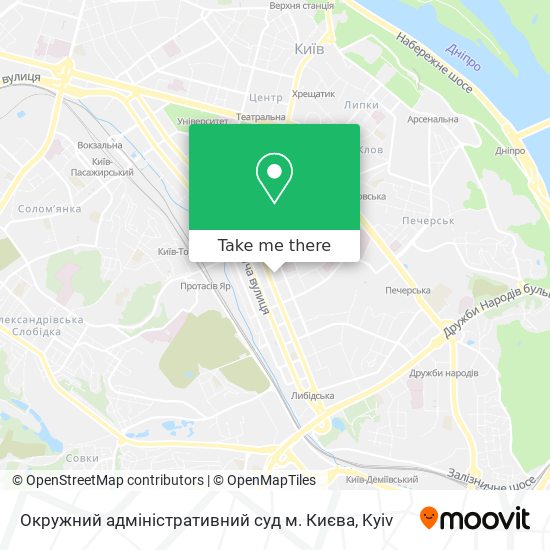 Карта Окружний адміністративний суд м. Києва