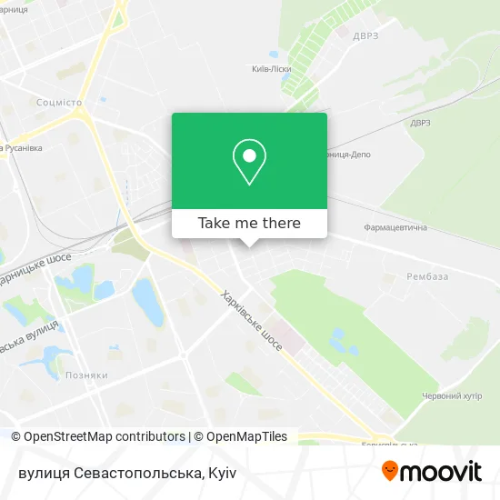вулиця Севастопольська map