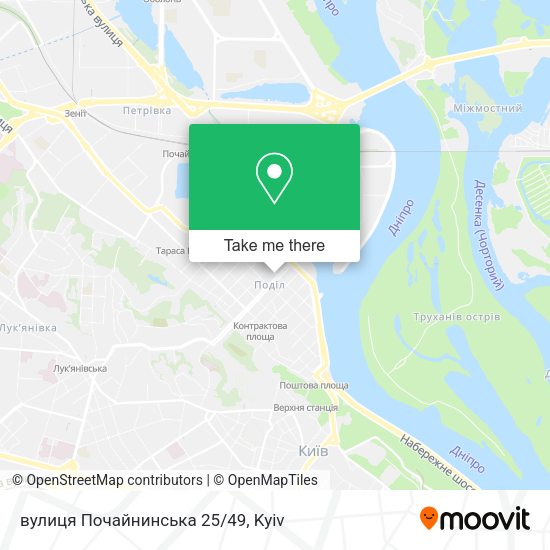 Карта вулиця Почайнинська 25/49