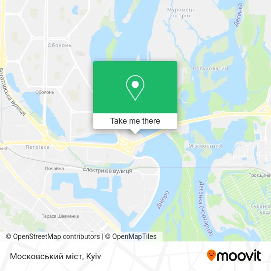 Карта Московський міст