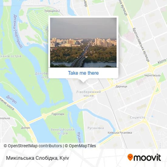 Карта Микільська Слобідка