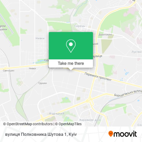 вулиця Полковника Шутова 1 map