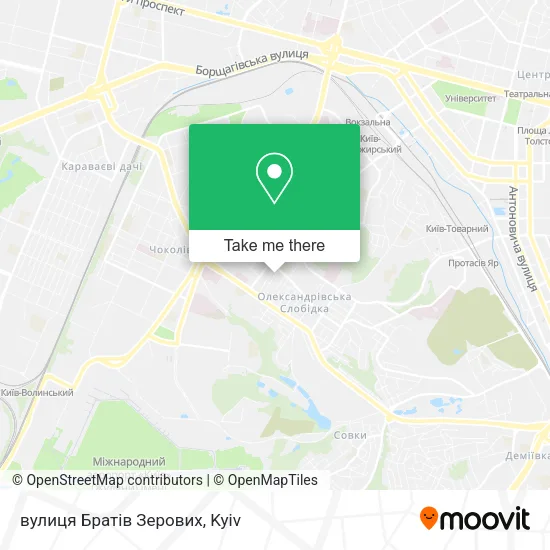 Карта вулиця Братів Зерових