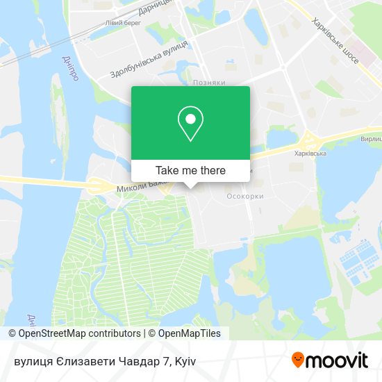 Карта вулиця Єлизавети Чавдар 7