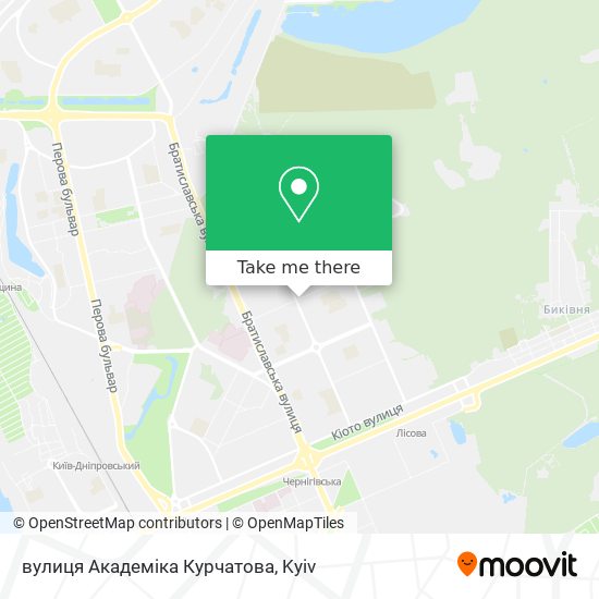 вулиця Академіка Курчатова map