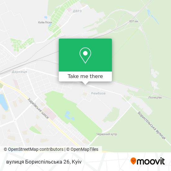 вулиця Бориспільська 26 map