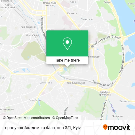 Карта провулок Академіка Філатова 3 / 1