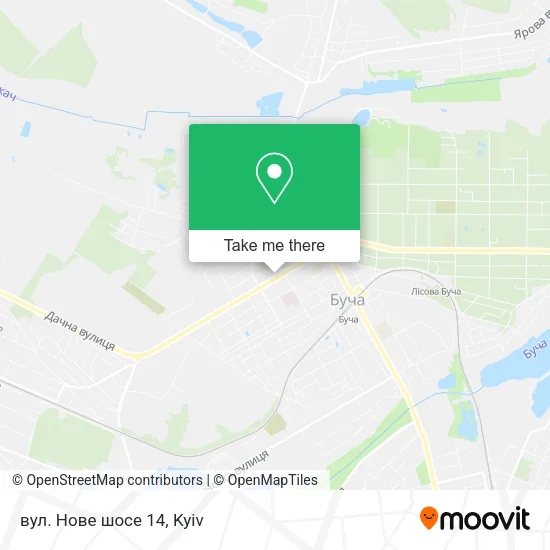 Карта вул. Нове шосе 14