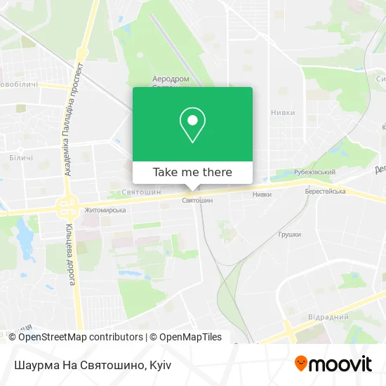 Карта Шаурма На Святошино