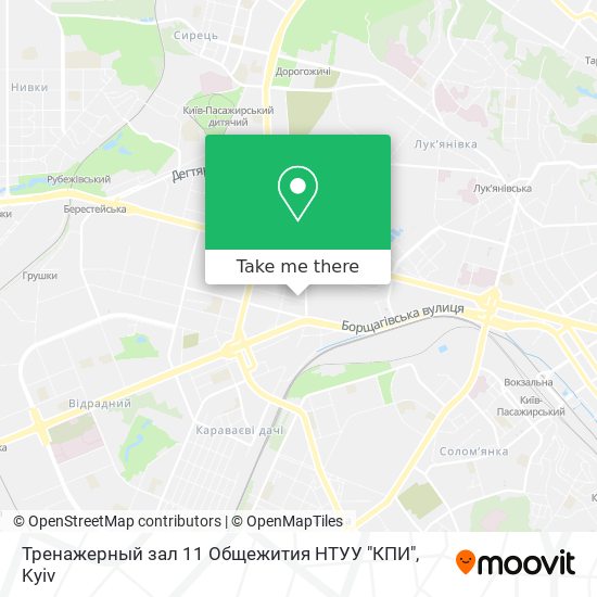 Тренажерный зал 11 Общежития НТУУ "КПИ" map