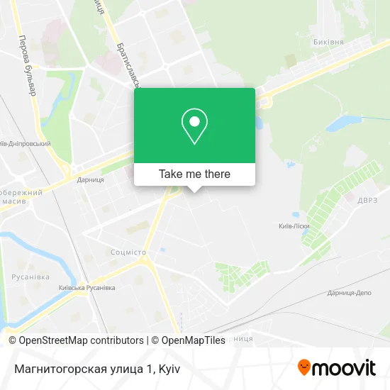 Карта Магнитогорская улица 1