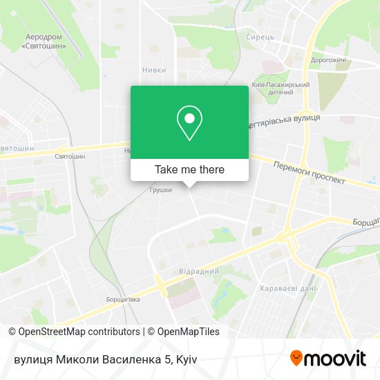 Карта вулиця Миколи Василенка 5