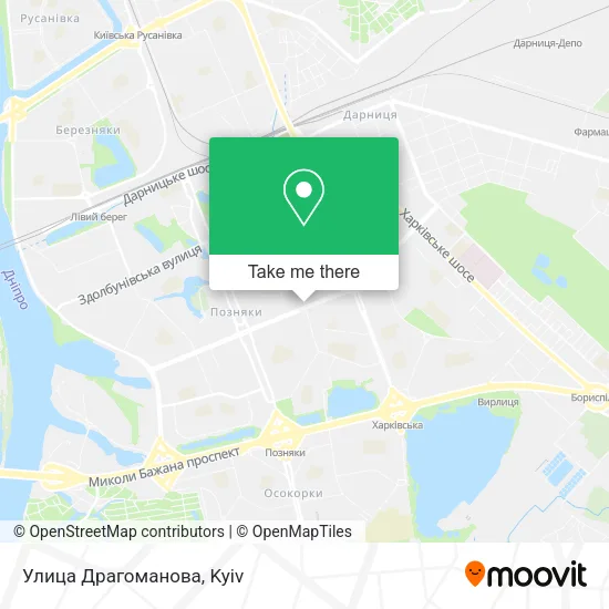 Карта Улица Драгоманова