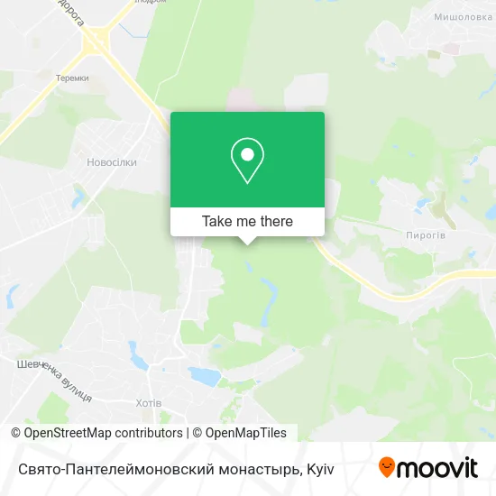 Карта Свято-Пантелеймоновский монастырь