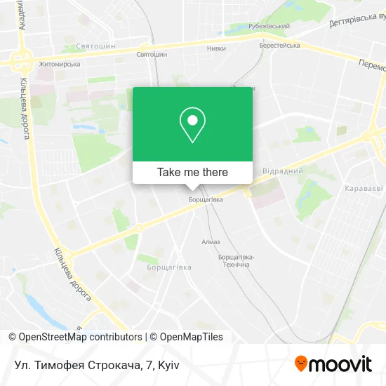 Карта Ул. Тимофея Строкача, 7