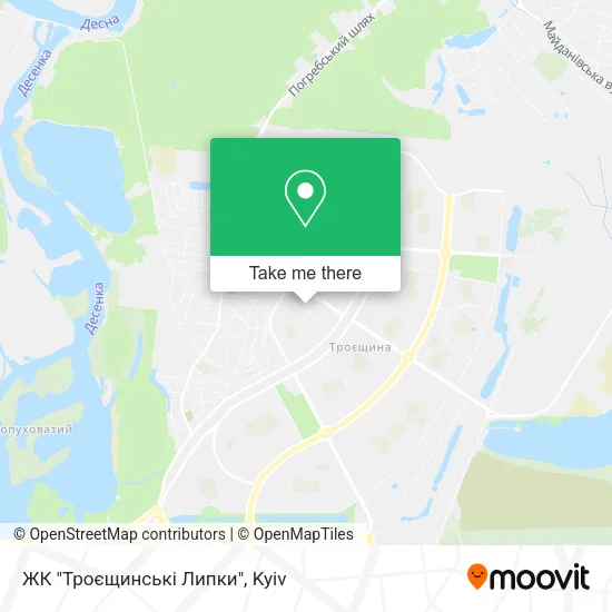 ЖК "Троєщинські Липки" map