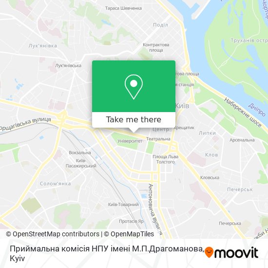Приймальна комісія НПУ імені М.П.Драгоманова map
