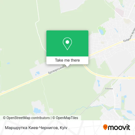 Карта Маршрутка Киев-Чернигов