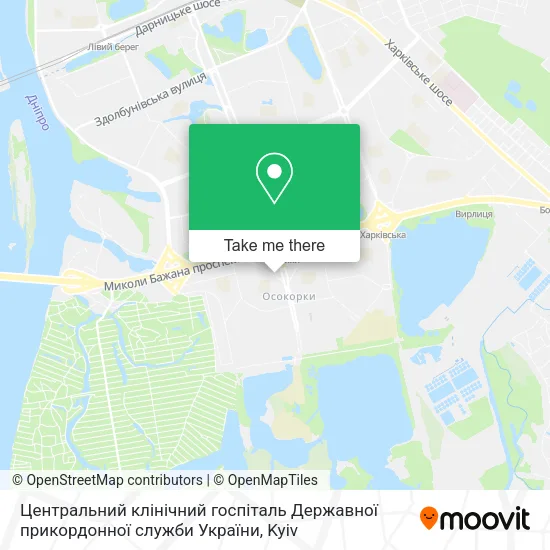 Карта Центральний клінічний госпіталь Державної прикордонної служби України