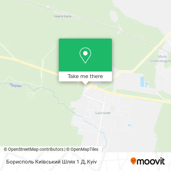 Борисполь Київський Шлях 1 Д map