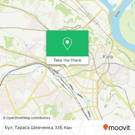 Карта бул. Тараса Шевченка, 33б