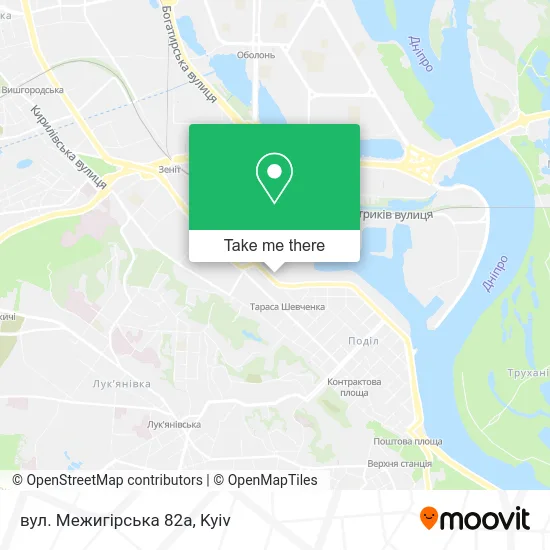 Карта вул. Межигiрська 82а