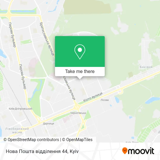 Карта Нова Пошта відділення 44