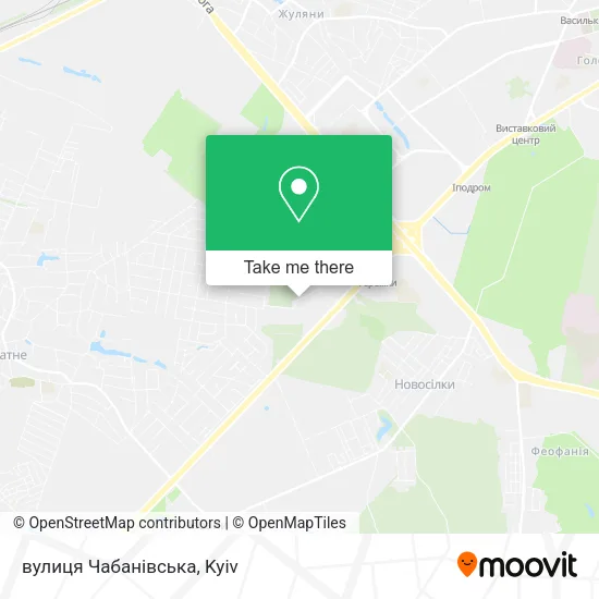 Карта вулиця Чабанівська