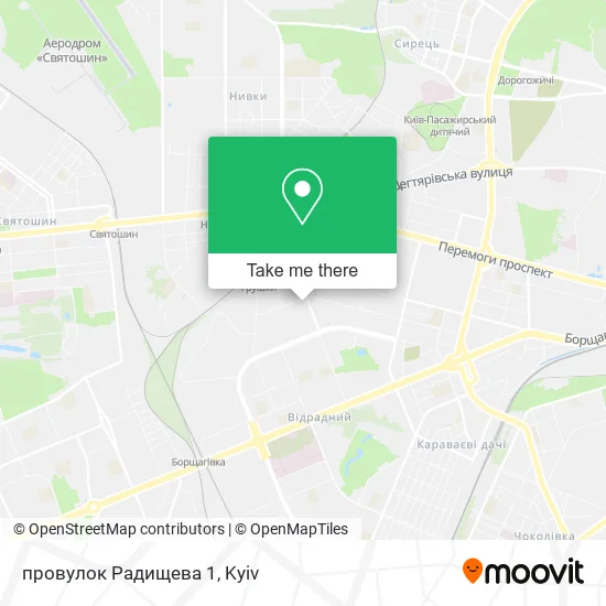 Карта провулок Радищева 1