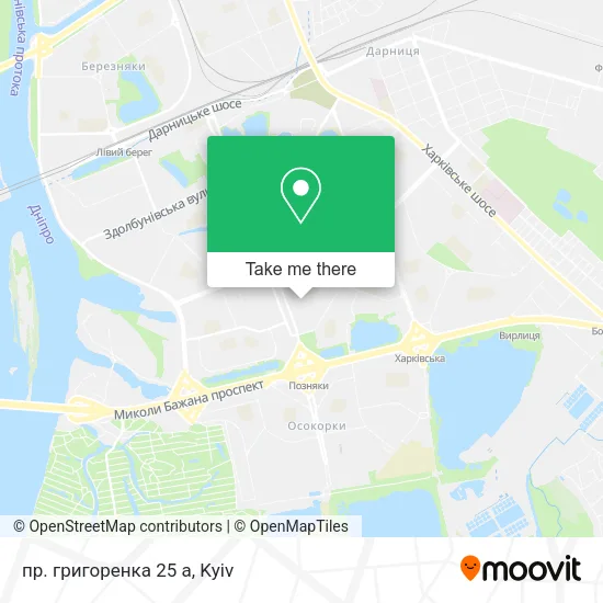 Карта пр. григоренка 25 а