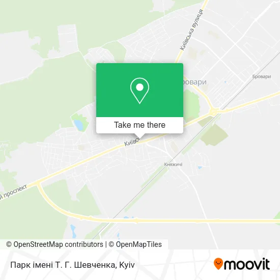Карта Парк імені Т. Г. Шевченка