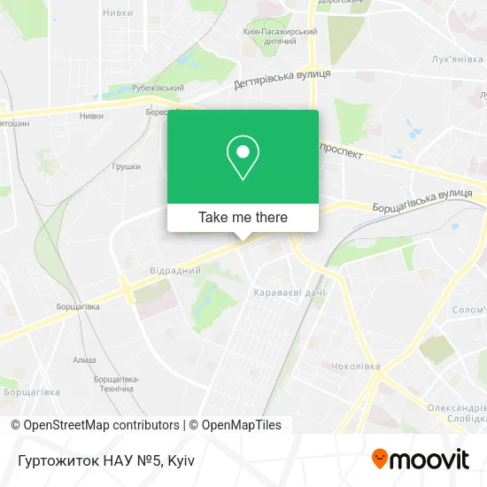 Карта Гуртожиток НАУ №5