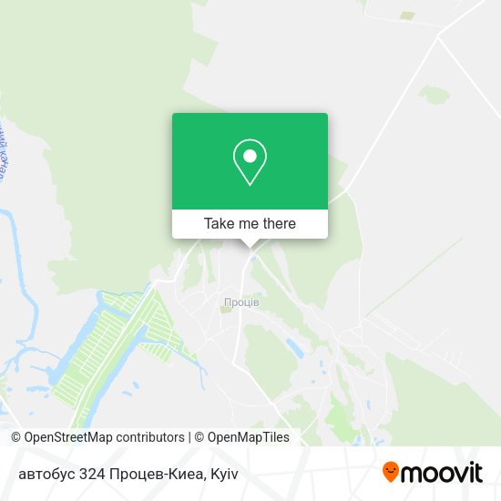 Карта автобус 324 Процев-Киеа