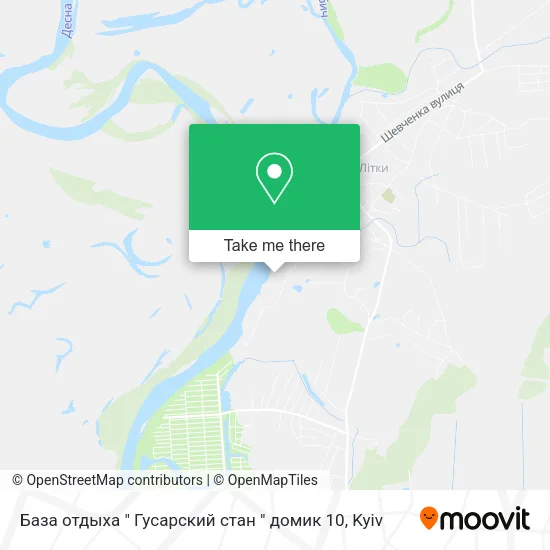 Карта База отдыха " Гусарский стан " домик 10