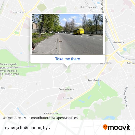Карта вулиця Кайсарова