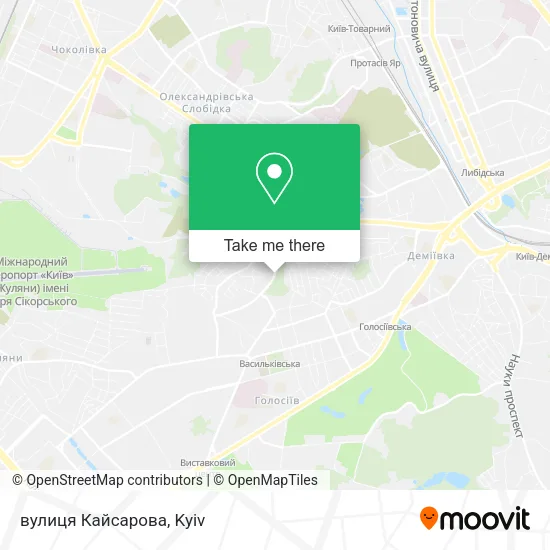 Карта вулиця Кайсарова