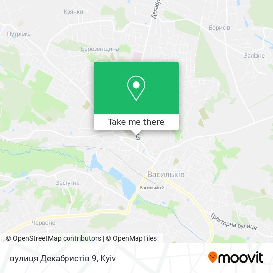 Карта вулиця Декабристів 9