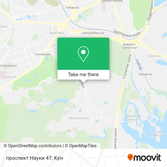 Карта проспект Науки 47