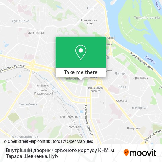 Карта Внутрішній дворик червоного корпусу КНУ ім. Тараса Шевченка