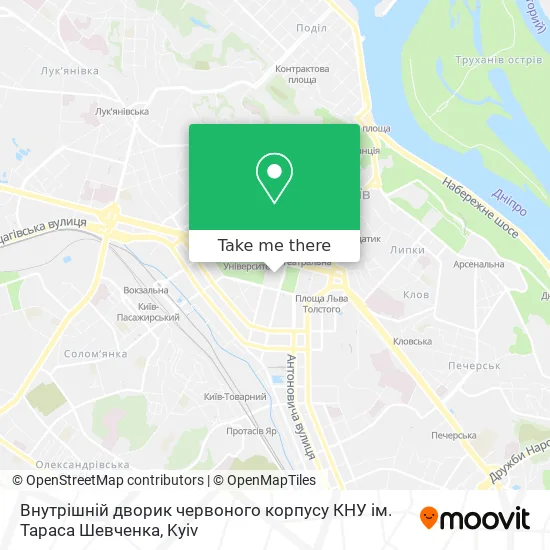 Карта Внутрішній дворик червоного корпусу КНУ ім. Тараса Шевченка