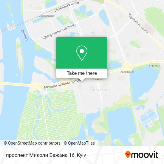 проспект Миколи Бажана 16 map