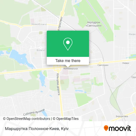 Карта Маршрутка Полонное-Киев