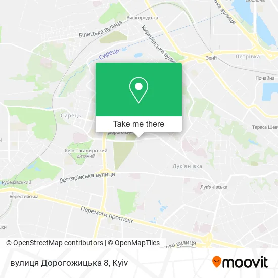 вулиця Дорогожицька 8 map
