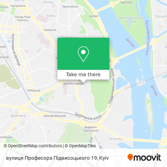 Карта вулиця Професора Підвисоцького 19
